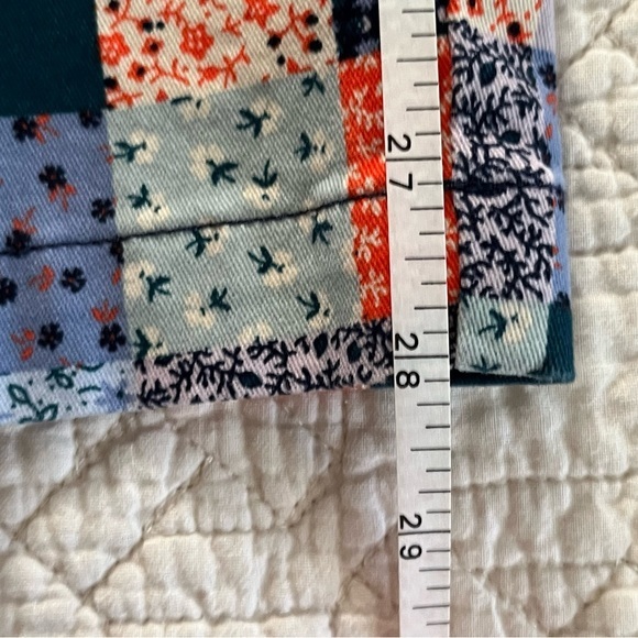 Land's End Women's Mid Rise Pull On Chino Ankle Pants Patchwork‎ Print Size 6 - Picture 10 of 13